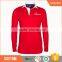 Long sleece custom cotton polo shirt