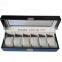 Plain black pu Mens Watch Box 6 installed can be customized