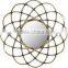 Industrial style furniture wall mirror , Safavieh Galaxy Wall Antique Gold Mirror