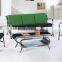 Modern black leather reception sofa HZ-317