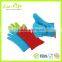 Heat Resistant 5-finger design Silicone BBQ Gloves, Silicone Oven Mitts for Cooking Baking