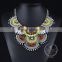high quality vintage colorful rhinestone chunky statement necklace tin alloy fashion women pendant necklace 6390154