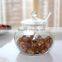 Clear glass multi-purpose glass storage bottle storage jar with spoon lid 350ml QM025
