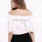 Pretty Steps 2016 new fashion sexy elegant high quality tops & blouse design sexy woman off shoulder white chiffon blouse