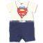 Baby Boys Superman Bat man Kids 3D Cartoon Short Sleeves 100% Cotton Baby Infant Rompers Clothes