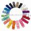Crochet Baby Headbands with 3" Baby Ribbon Bows Elastic Headbands for Hair Accessories