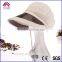 Wide Plastic Brim Hat Sun Ribbon Hat