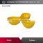 Three compartment color glazed sause dishes/three compartment sause dishes