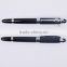 2017 High class metal free ink refill heavy weight full shiny black roller ball pen with custom logo