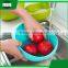 multipurpose plastic manual fruit vegetable rice sifter wash washing basin strainer sieve bowl basket