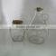 Different design glass jar with cork lid for olive oil
