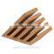 Magnetic Knife Block Solid Beech Wood 5 Panel Knife Holder