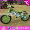 2017 New design original work cartoon wooden balance bike without pedals for toddlers W16C175