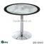 Hot selling round living room furniture glass tea table, modern coffee table
