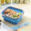 China Supplier Food Grade Private Label Collapsible Silicone Lunch Box for Kids