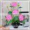 Artificial lotus flower pot real touch decorative artificial lotus flower for sale
