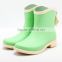 ankle height rubber rain boots women