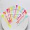 2016 innovative bothday decration cake pick plastic