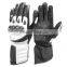 WHITE BLACK MOTORBIKE RACING GLOVES, WHITE BLACK MOTORBIKE GLOVES