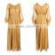 New Fashion Design chiffon simple maxi long women dress wholesale elegant long sleeve dresses for muslim ladies