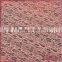 Orange geometric stretch tricot fabric, fashion swiss lace fabric