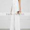 Wholasale Women Apparel Trimity White Wide-leg Racer Back Crepe Jumpsuit(DQE0126J)