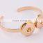 Double snap button cuff bangle twist women cuff bangle diy snap button bangle for European UAS market