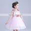 new model girl dress gauze princess dress sleeveless flowers child white angel dress