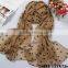 best selling cheap lady girls porka dots print silk chiffon scarf