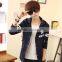 MC1132 2016 American style handsome young man slim printed Jacket with hoodies