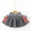 New design children's skirt two pockets kid girl mini skirt