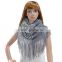 Winter warm knitting wholesale women's knit hat and scarf sets 18596