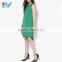 YIHAO fashion apparel wholesale sleeveless chiffon casual one piece dress ladies short dress