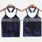Velvet V-neck top with choker, ladies sexy tank top