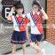 Custom top qualtity sailor style school uniform 100%cotton boys and girls school suits
