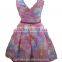 2017 Girl Flower Printing Dress for Children Frocks Designs