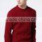 Mans round colloar cable knit pattern pullover sweater with high quality