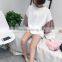 B33747A wholesale women balloon sleeve thick pullover fur sweatshirts
