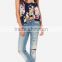 Wholesale ladies floral print tank top for women latest fashion