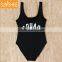 High Quality Sexy Cut One Piece Swimwear Deep V Plunge Swimsuit