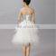 Sequin Wedding Toast Short Evening Dress Lace Tutu Skirt Bridesmaid Dress