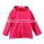 PUKR17011Rose Red Kids PU Rain Jacket Children Outdoor Windbreaker For 2-10 Y