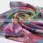 Printed Scarf Spring 2015, Polyester Scarf, Patterned Chiffon Fabric