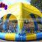 Non toxicity PVC blue round inflatable swimming water pool For Family use