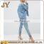 China Dongguan Wholesales Women Embroidered Braid Patch Denim Jackets JABC026