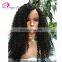 Freya Hair china hair factory afro curly side part preplucked full lace frontal wig