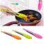 8 Inch Environmental Stainless Steel Silicone Kitchen Cooking BBQ Tongs Random Color