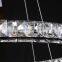 LED stainless steel round crystal chandelier Light luxury modern duplex villa hotel living room corridor engineering lighting