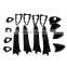 4Pcs Black Outside Door Handle Front Rear Left Right 51218257737 For Bmw X5 E53