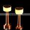 Luxury decorative gold Aluminum Hotel restaurant Rechargeable LED lighting barTable Lamp